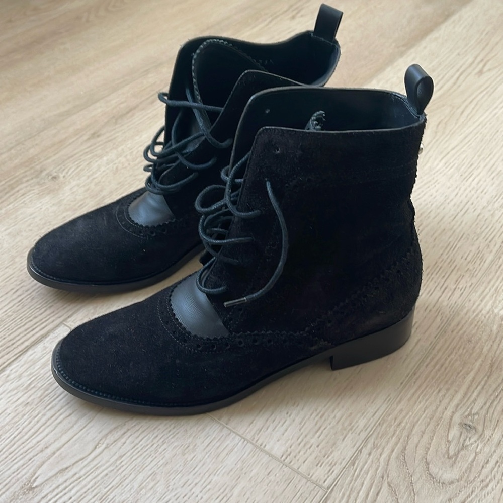 Balenciaga suede and leather boots
